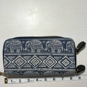 Boho Elephant print wristlet